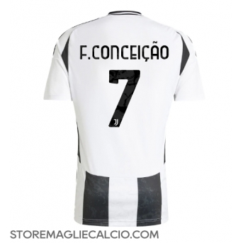 Juventus Francisco Conceicao #7 Maglia Gara Casa Repliche 2024-25 Maniche Corte